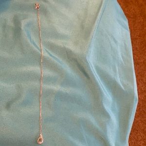 Teardrop diamond necklace